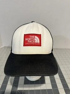 The North Face Patched Trucker Hat Snapback White/Black Flexfit Tech 110 - Picture 1 of 7