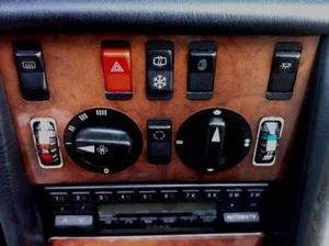 Marco cromo D para regulador de temperatura / Mercedes C126 W126 - acero inoxidable 2 piezas - Imagen 1 de 3