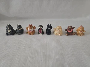 Hallmark Merry Miniatures 1986 Purrsonality Cats Lot Of 8 - Picture 1 of 8
