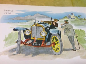 Benz/Mercedes 1914 1900 - tarjeta de automóvil emergente vintage - Imagen 1 de 2