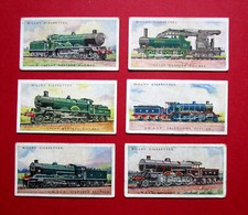 WILLS  SIX 1924 VINTAGE CIGARETTE CARDS  RAILWAY ENGINES  No's  2-3-4-5-8-10