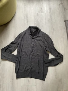 Suéter polo de algodón de lana merino Rag & Bone para hombre manga larga pequeña - Imagen 1 de 3