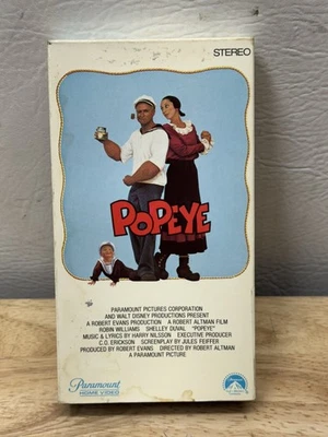 Popeye 1980 VHS Paramount Home Video Robin Williams - Image 1 of 4