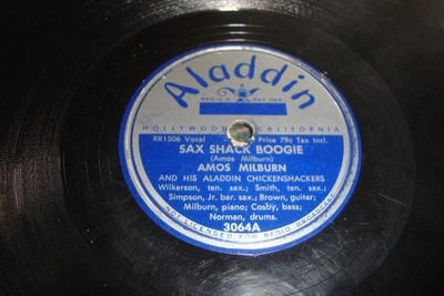 AMOS MILBURN & CHICKENSHACKERS- ALADDIN 78 RPM 3064- SAX SHACK BOOGIE - LISTEN - Image 1 of 4