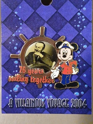 PIN DISNEY WALT CAPITÁN MICKEY 76 AÑOS NAVEGANDO VILLANO VIAJE CRUCERO LE 750 Foto 1 de 4