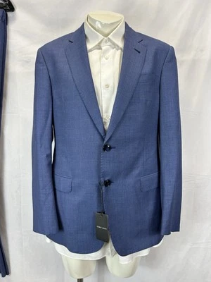 Giorgio Armani Soft Plaid Navy Suit 2- Bt Sz EU 50 R / US 40 R / W 34 - Image 1 of 4