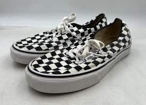 Vans Authentic Shoes Mens Size 9 Black White Checkerboard Low Top Classic Skate - Picture 1 of 12