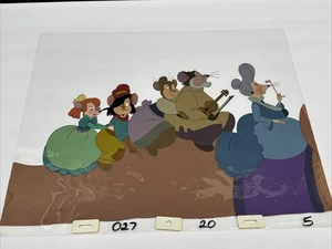 Vintage 1986 An American Tail Don Bluth Animation Art Cel Large Tiger & Family - Picture 1 of 8