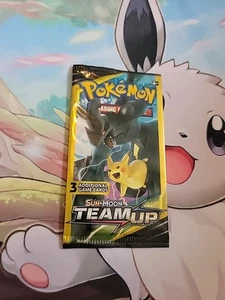 2019 Pokemon 3 Card Booster Pack Sun & Moon TEAM UP Factory Sealed - Picture 1 of 2