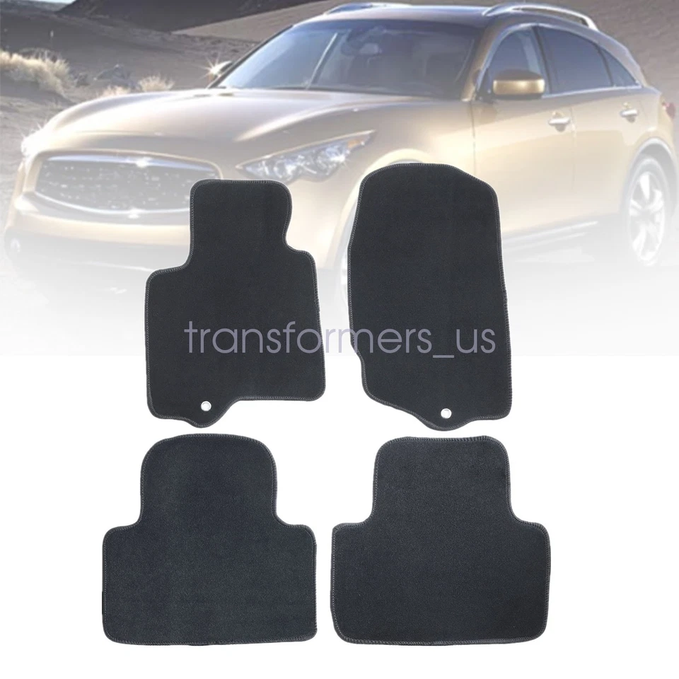 Alfombrillas delanteras y traseras negras para Infiniti FX35/FX50/QX70 2009-2017 nuevas Foto 1 de 4