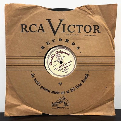 RUTH WALLIS - Sweater Girl / Admiral's (1947) - 10" Shellac 78RPM Record - E - Image 1 of 4