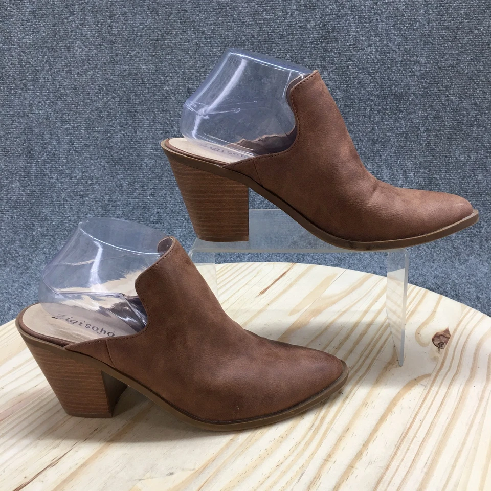 Zigi Soho Zapatos Mujer 9 Maurine Mule Marrón Informal Cómodo Punta Bloque Foto 1 de 4