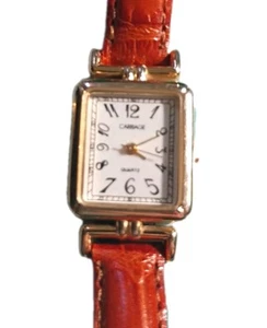 Carriage by Timex Stainless Steel Brown Leather Band w/ Gold Wrist Watch WORKS!! - Picture 1 of 4