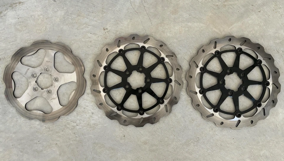 Rotores delanteros/rotor trasero fijo Galfer 13" flotantes 9 radios para Harley-Davidson Foto 1 de 1