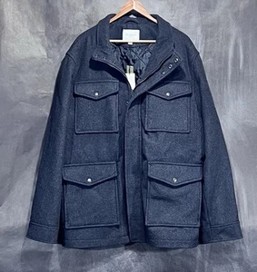 Cappotto giacca uomo Goodfellow misto lana isolato XXL grigio nuovo con etichette - Foto 1 di 10