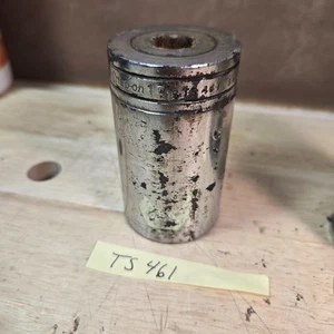 Snap On Tools 1/2" Drive 1-7/16" Deep 6 Pt Chrome Socket TS461 3.25”  USA - Picture 1 of 3