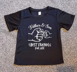 Boys T-Shirt "FATHER & SON BEST FRIENDS FOREVER" Age 5-6 Years Bnwt - Picture 1 of 2