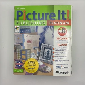 Photo Editing Project Card Software Microsoft PICTURE IT Publishing Platinum '02 - Picture 1 of 13