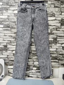 Vintage Levi's Student Fit 705 Straight Leg Black Acid Wash Denim Jeans 30 X 30 - Picture 1 of 12