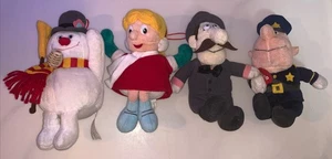 Vintage 1999 4er Set Frosty der Schneemann Plüsch 9 Zoll Stuffins - Bild 1 von 3