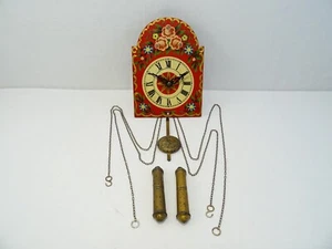 HORLOGE PENDULE MURALE FORET NOIRE ALBERT SCHWAB KARLSRUHE MECANIQUE CLOCK - Picture 1 of 11