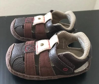 STRIDE RITE Zapatos de Cuna y Rastreo Sandalias Captura del Día Talla 2 3-6 meses Niños Nuevo Foto 1 de 4