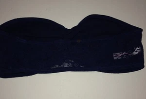Victorias Secret Pink Lace Blue Bandeau Bra Size Medium Juniors - Picture 1 of 11