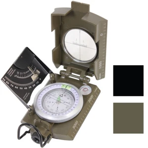 Camping Marching Compass Fluorescent Folding with Ruler Magnifier Level & Case - Picture 1 of 9