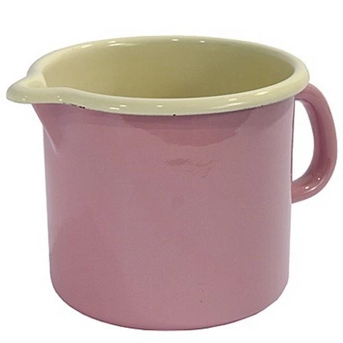 Riess Emaille Schnabeltopf 1 l rosa Milchtopf Emailletopf Pastell Induktion - Bild 1 von 1