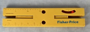 Strumento giocattolo misura righello livello prezzo Fisher vintage 1986 - Foto 1 di 3