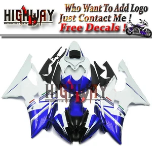 Kit de carenado ABS de inyección para Yamaha YZF600 R6 2008-2015 blanco azul LIJ - Imagen 1 de 6