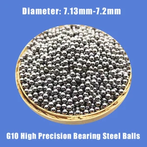 G10 Präzisionslager Kugel Stahlkugeln 7.13mm-7.2mm Schraube Kugellager Massiv - Picture 1 of 8