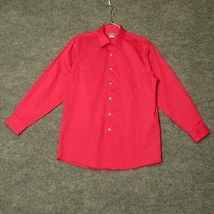Van Heusen Shirt Mens Medium Pink Extreme Color Regular Fit Button Down - Picture 1 of 9