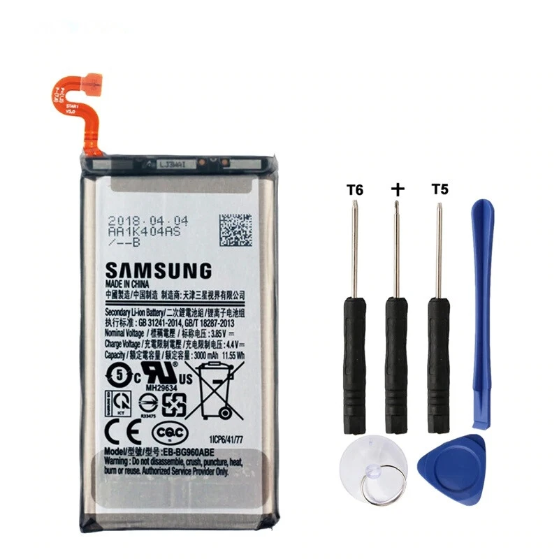 Batería de repuesto Samsung Galaxy S9 G960 EB-BG960ABE EB-BG960ABA 3000mAh + Herramienta Foto 1 de 1