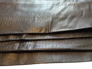 X-Large stampa pelle di coccodrillo in rilievo 100% vera pelle di mucca 1,1 mm (180 x100 cm) - Foto 1 di 5