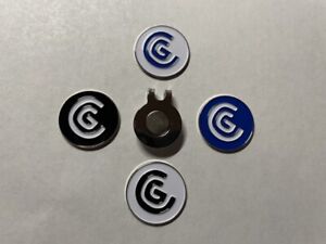 (4) Cleveland Golf 1" Coin Style Golf Markers W/ Bonus Hat Clip - A Great Deal!