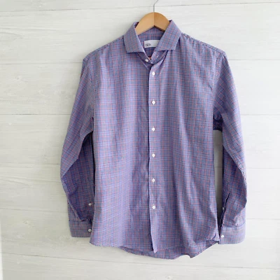 Nordstrom Rack - Camisa de vestir azul roja a cuadros, 15 1/5 32-33 Foto 1 de 4