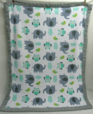 MANTA BEBÉ GARANIMALS ELEFANTE BÚHO GRIS ADORNO Foto 1 de 4