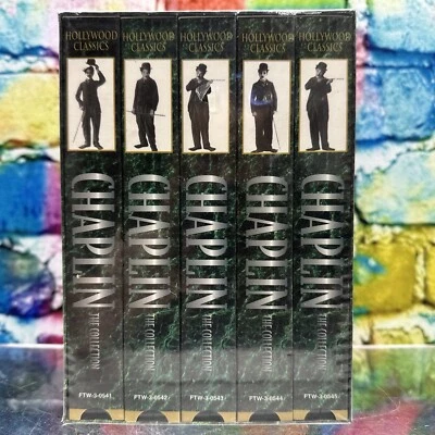 CHAPLIN THE COLLECTION Five Volumes Of Comedy Classics VHS Videotapes Sealed NEW - Image 1 of 4