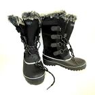 Khombu Women's Winter Snow Boots, Black - 'north Star', Faux Fur Mid-calf Size 7