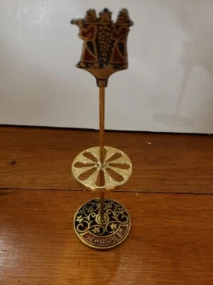 Vintage Jerusalem Wainberg 8140 Israel Judaica Brass Two Rabbis - Image 1 of 4