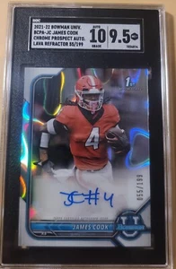2021 James Cook BOWMAN UNIVERSITY #BCPA-JC PSA 9 AUTO 162/199 Bills Bulldogs - Picture 1 of 2