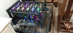 Crypto Currency Mining Rig 6x MSI Gaming GeForce GTX 1660 Ti in Veddha T2 Frame - Picture 1 of 8