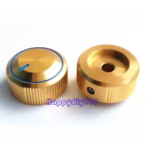 Manopola potenziometro volume alluminio oro 30X16mm foro 6,0mm per amplificatore chitarra - Foto 1 di 2