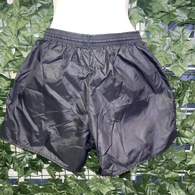 Pantalones cortos vintage años 80 negro unisex marca RUSSELL ATLÉTICO color negro talla L  Foto 1 de 4