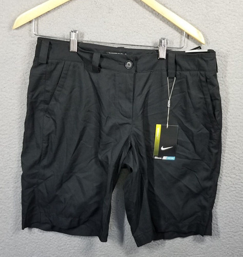 Pantaloncini da golf Nike Modern neri nuovi $70 donna taglia 8 Dri Fit 508282
