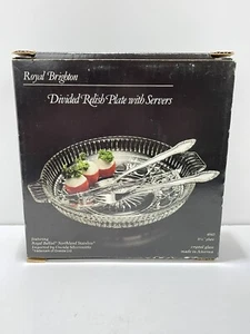 Indiana Glass Royal Brighton Divided Relish Plate with Server - Picture 1 of 5
