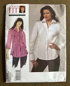 Vogue Today's Fit Sandra Betzina Sewing Pattern V1165 A-Line Shirts OS Uncut - Picture 1 of 2