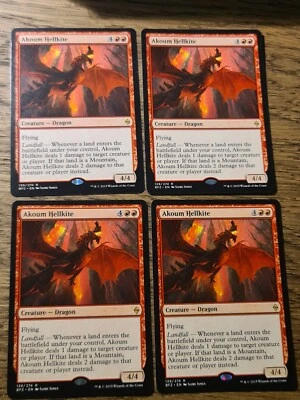 AKOUM HELLKITE●PLAYSET●BATTLE FOR ZENDIKAR●ENGLISH●RARE●MTG●2015●NM(-)●C01.3 - Image 1 of 2