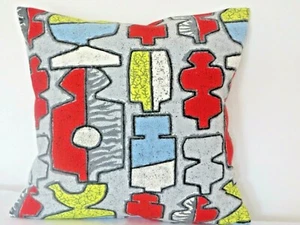 Cushion cover in Vintage Retro Genuine 1960s 70s Multi coloured geometric 16" - Picture 1 of 5